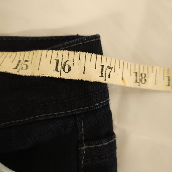 Jordache Womens 10 34x31 Navy Blue Bootcut Stretch Beaded Bedazzled Jeans - Picture 6 of 8